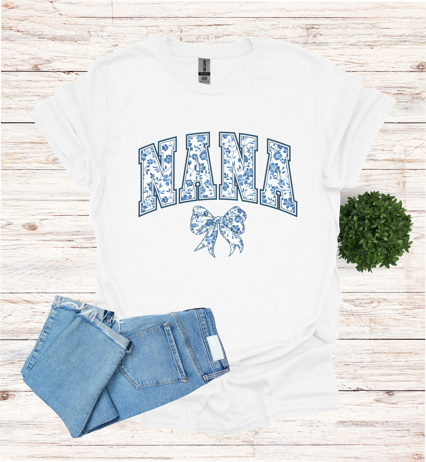 Nana Chinoiserie Blue Coquette T-Shirt