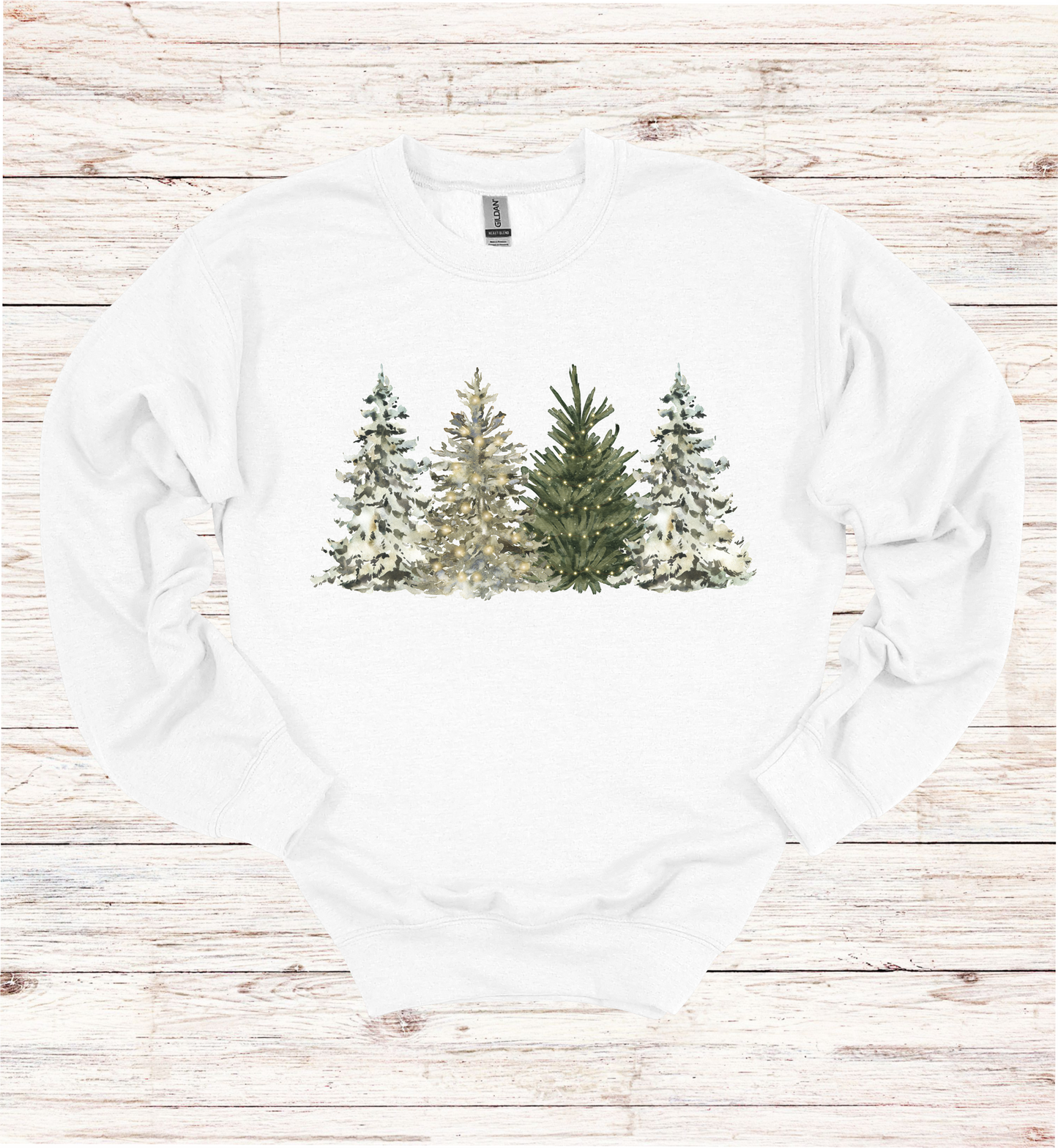 Water Color Christmas Trees Sweatshirt