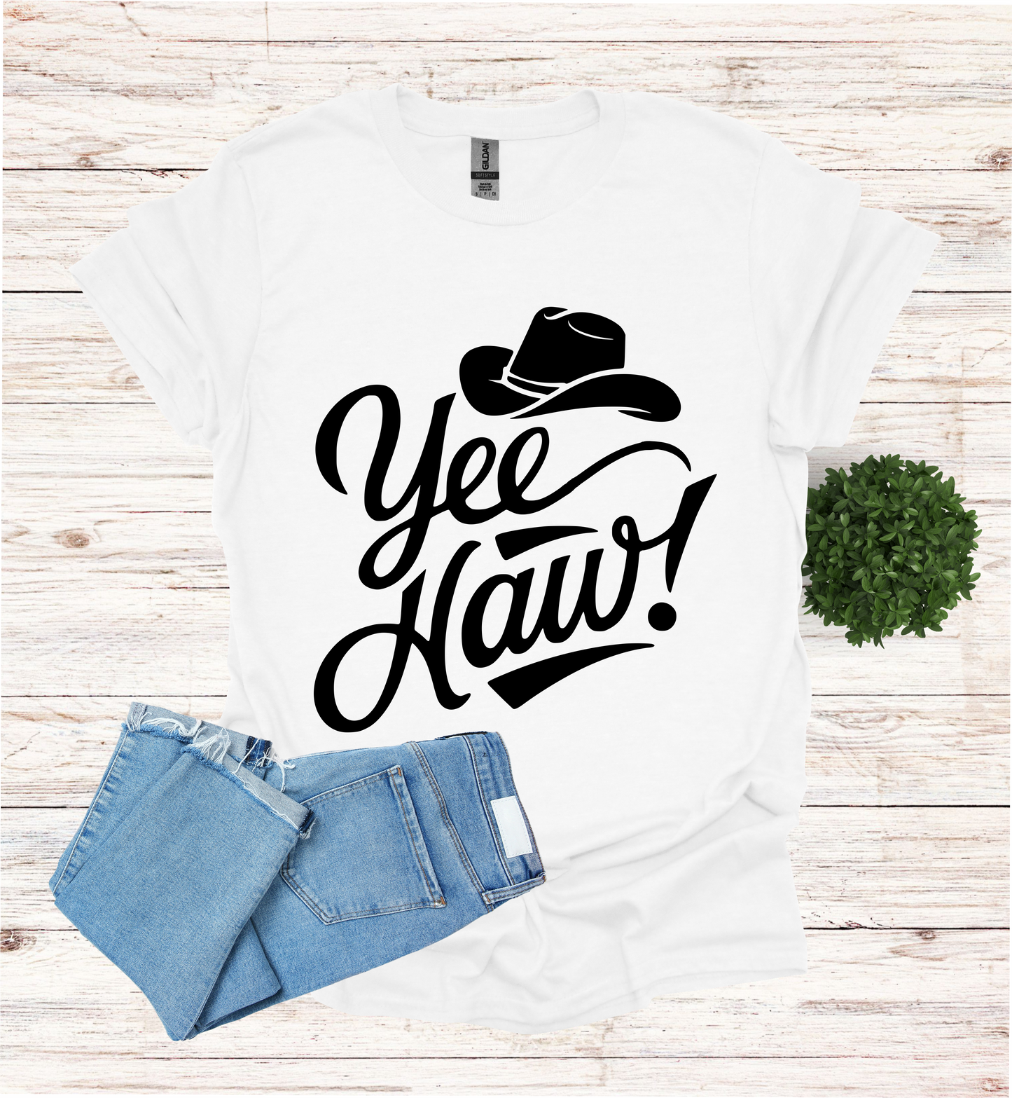 YEE HAW With A Cowboy Hat Shirt