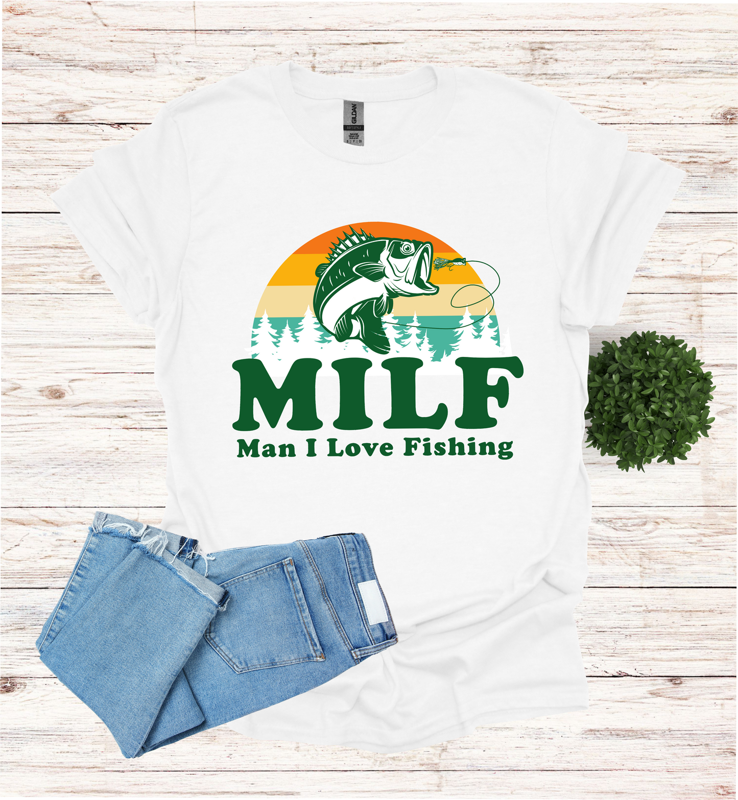 Vintage design MILF man I love fishing