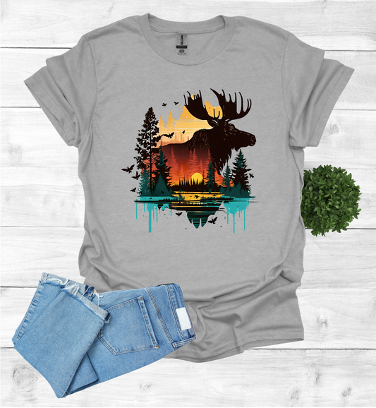 Colorful Moose T-Shirt